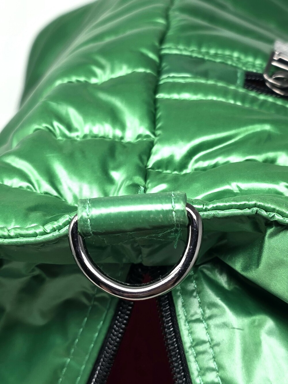 Think Royln Life On The Fly Puffy Tote Bag Large Green Pink, No Shoulder Strap - Picture 7 of 16